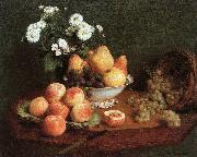 Henri Fantin-Latour Flowers and Fruit on a Table oil painting artist